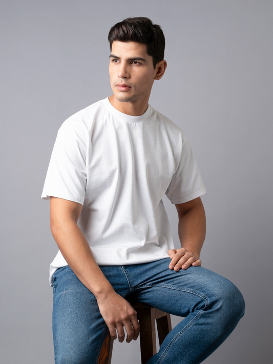 The Heavy Oversized (Round Neck, Boxy-Fit, 100% Cotton T-Shirt)
